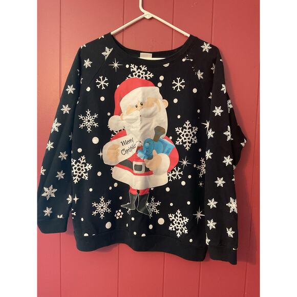 Santa Merry Christmas Sweatshirt Size XL - Picture 8 of 11
